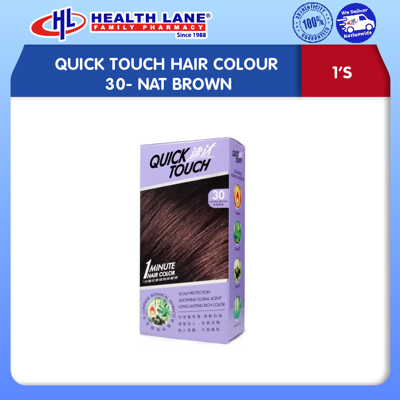 QUICK TOUCH HAIR COLOUR 30- NAT BROWN
